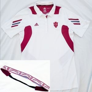 Indiana University Women's Adidas Polo & Headband